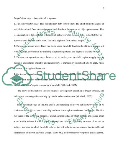 Analysis of Piagets Theory