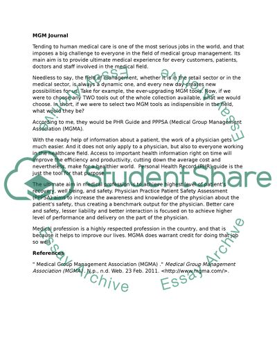 Medical Group Management Association