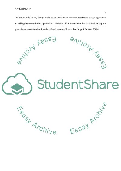 Applied Law: Jud Wheelers Scenario and Gerards Scenario