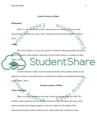 Strategic and financial analysis of Zillow