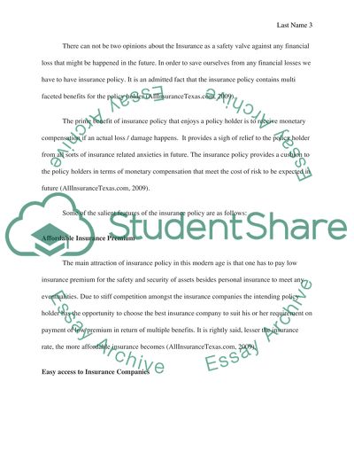 The Insurance Policy