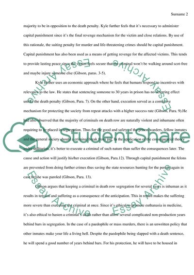 Debated Issue in Contemporary Politics: Death Penalty