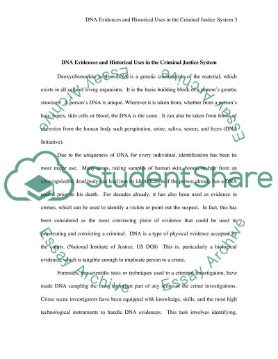 DNA Testing in the Criminal Justice System