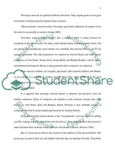 Power of Musicals and Music Theatres