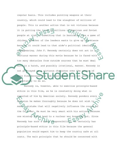 Movie: 13 days (John F. Kennedy) and the Duty Triangle
