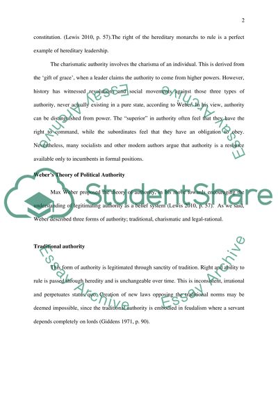 How Weber and Marxs Ideas Help Us Understand the Nature of Todays Political Authority