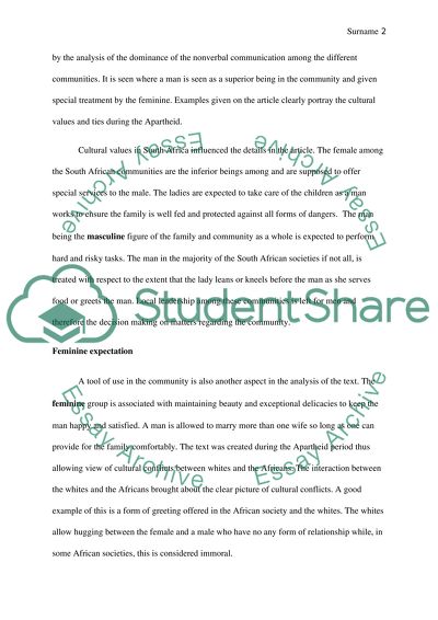 Intercultural Conflict Analysis