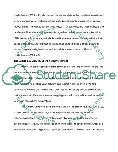 Economic Development More Important than Democracy in Promoting a Welfare State