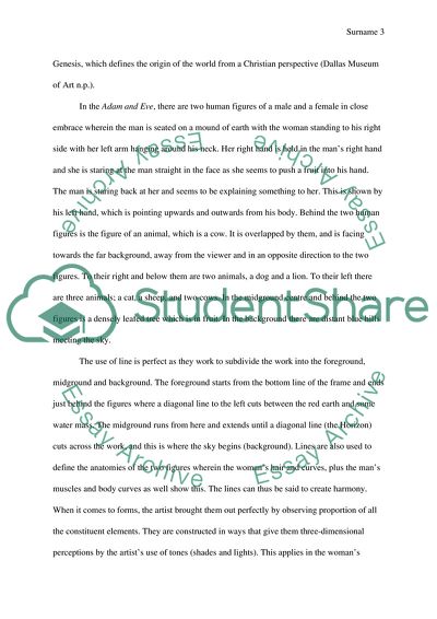 Comparison of Adam and Eve and The Blacksmith Cupids