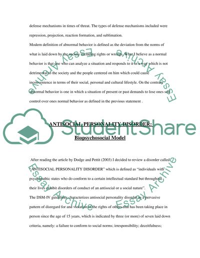 Freuds Theory Analysis: Normal and Abnormal Behavior