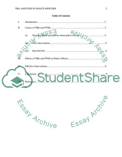 TBI and PTSD in Police Officers