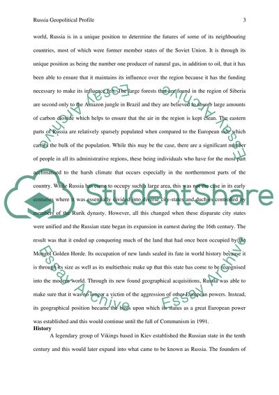 Russia Geopolitical Profile