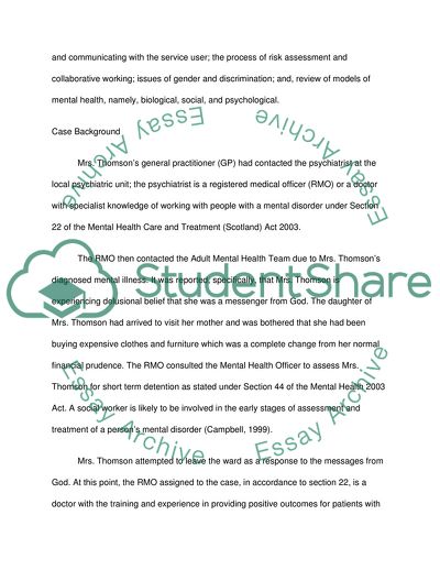 Supportive Mental Health System