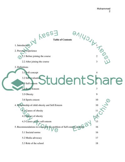 The Relationship between Body-Esteem and Global Self-Esteem of Obese and Strategies for Support