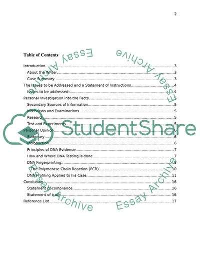 Bloodstain Evidence Obtained from 30 Grasmere Street