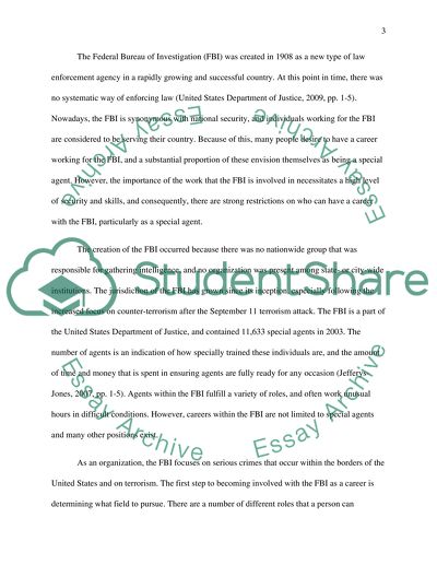 A Career in the Federal Bureau of Investigation