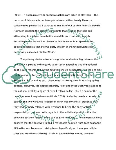 The Fiscal Cliff and the United States