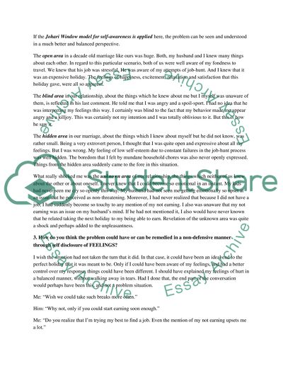 Observation of an Interpersonal Communication Problem