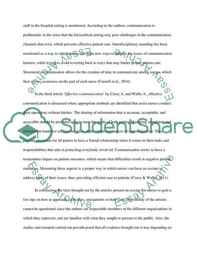 Effective Communication in Nursing