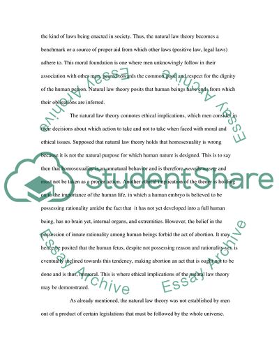 Comparison of the Divine Command Theory and the Natural Law Theory