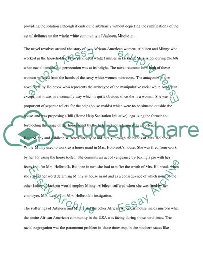 The help by kathryn stockett thesis statement