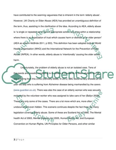 Elderly Abuse: a Continuing Reality