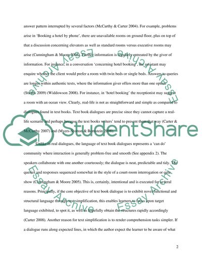 A COMPARISON OF AN AUTHENTIC TEXT WITH A PEDAGOGIC TEXT