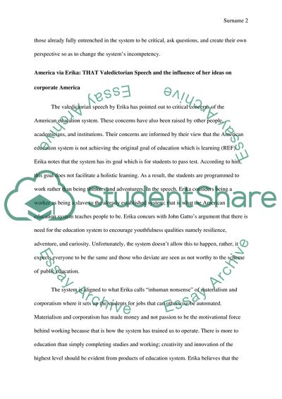 America via Erika: THAT Valedictorian Speech and the influence of her ideas on corporate America