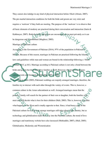Matrimonial Marriages and Muslims in UK
