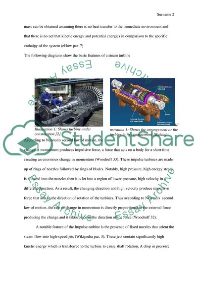 Types of Forces and Newtons Laws of Motion in a Steam Turbine