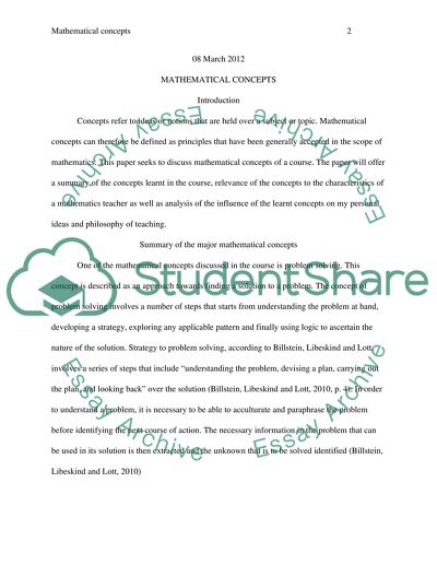 Mathematical Concepts