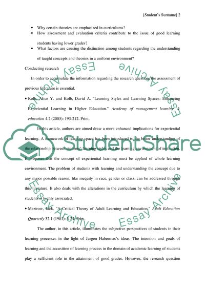 Inquiry-Based Report (Professional Inquiry and Reflection)