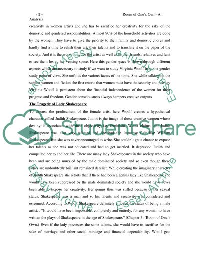 Virginia Woolfs A Room of Ones Own