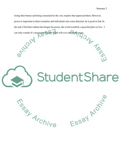 Reading Response to Thinking of Empire