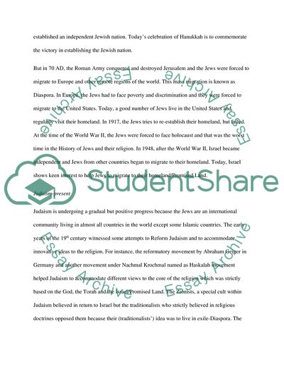 Religion Then and Now: Judaism