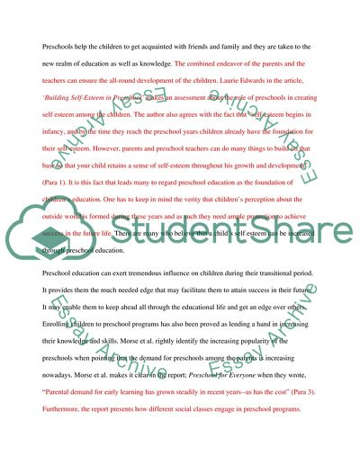 Preschool pros and cons