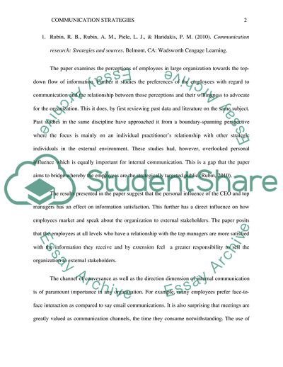 Communication Strategies