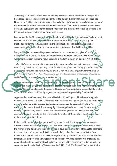 Treatment Refusal Case