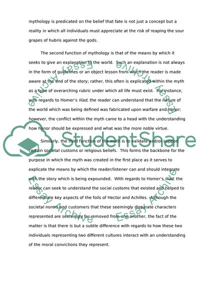 Understanding the Means whereby Mythology and its Interpretation Integrate with Key Concepts of Life and its Lessons