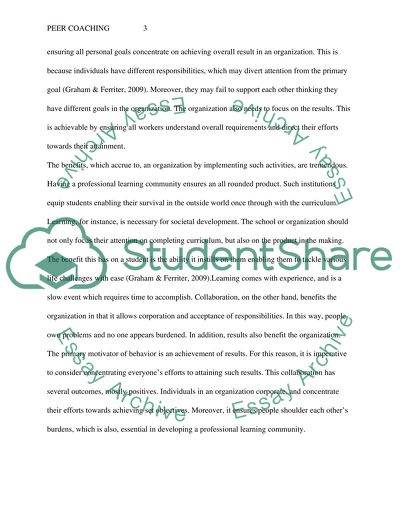 Peer-Coaching, Training, Supervision, and Implementation