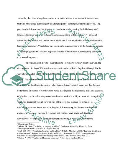 Teaching English as a Second Language