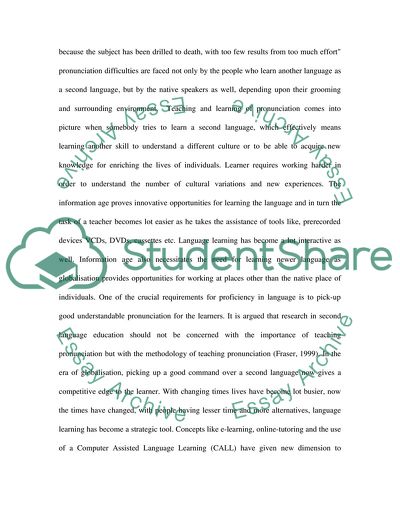 What Are the Main Problems That Teachers and Learners Face in Teaching and Learning Pronunciation in a Classroom