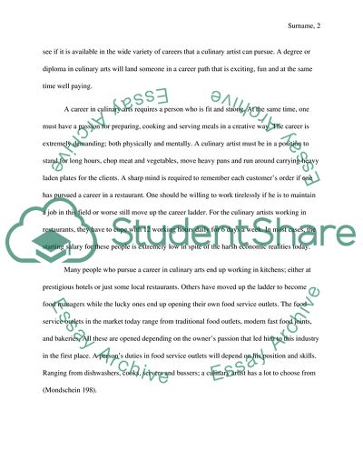 Culinary Arts & Food Service Career Paths