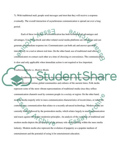 Technological Change vs Cultural Change of Old and New Communication Media