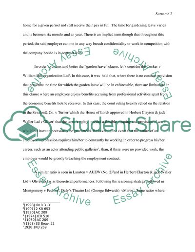 Analysis of Contract and Employment Law Case