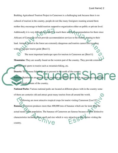 Agricultural Tourism in Cameroon