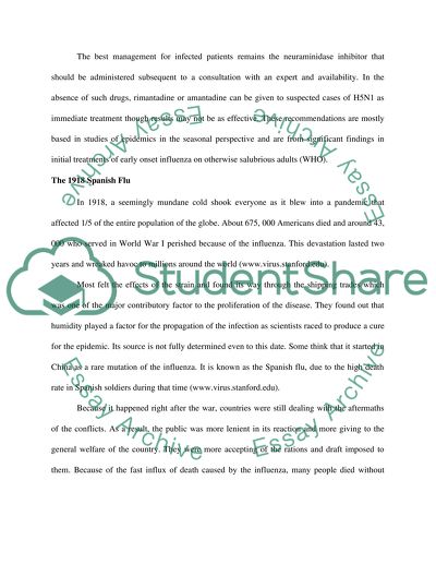 Avian Flu Pandemic Issues