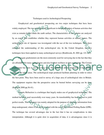 Techniques Used in Archeological Prospecting