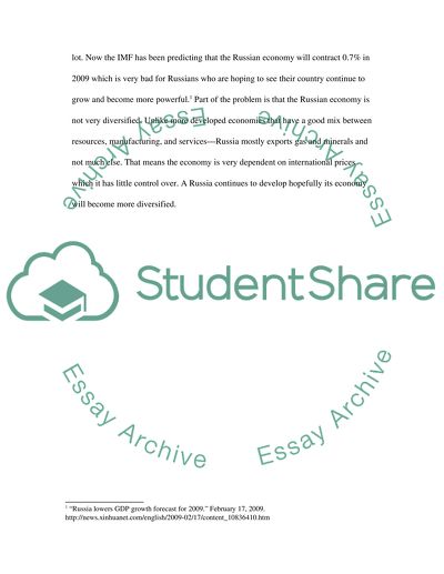 GGP of Russia for the past year