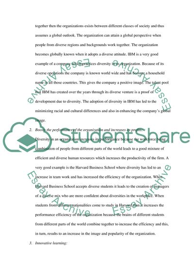 The Advantages and Disadvantages of Diversity to a Multinational Organization